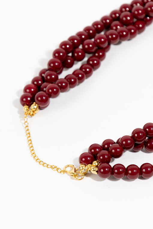 Choker triple color cereza