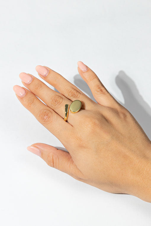 Anillo plancha dorado