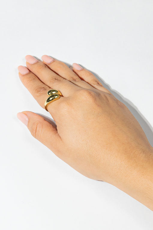 Anillo twins dorado