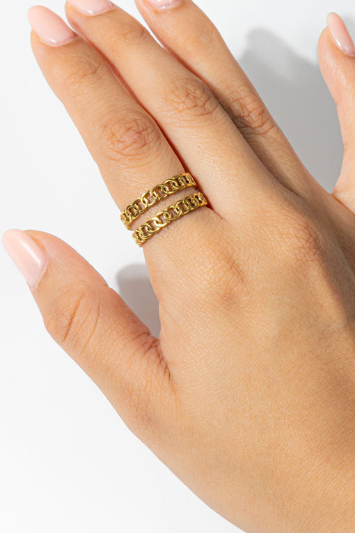 Anillo cadena doble