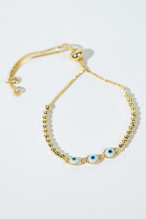 Pulsera amuletos (rojo, azul rey, azul cielo, negro y blanco)