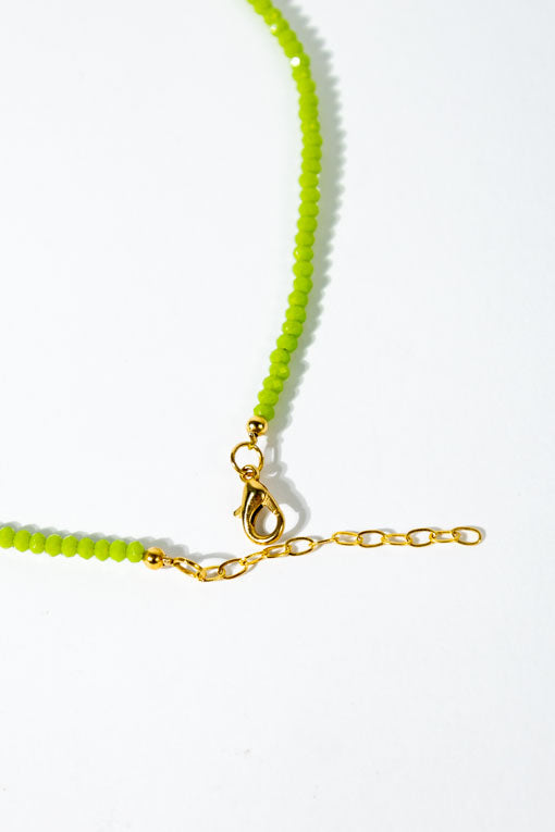 Collar cristal con corazon globo