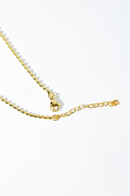 Cadena corazón cristal color rojo