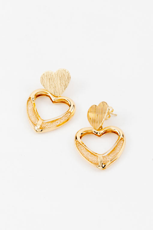 Aretes 2 corazones