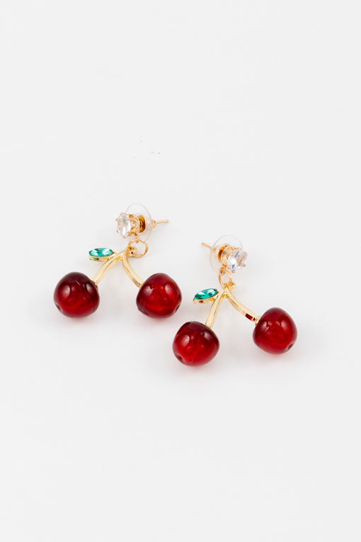 Aretes Cereza con cristales