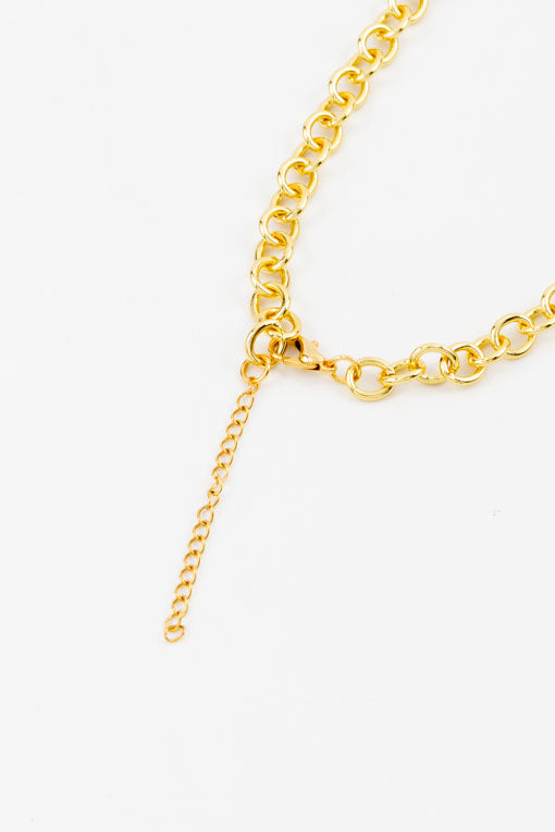 Collar sagrado corazón y cruz