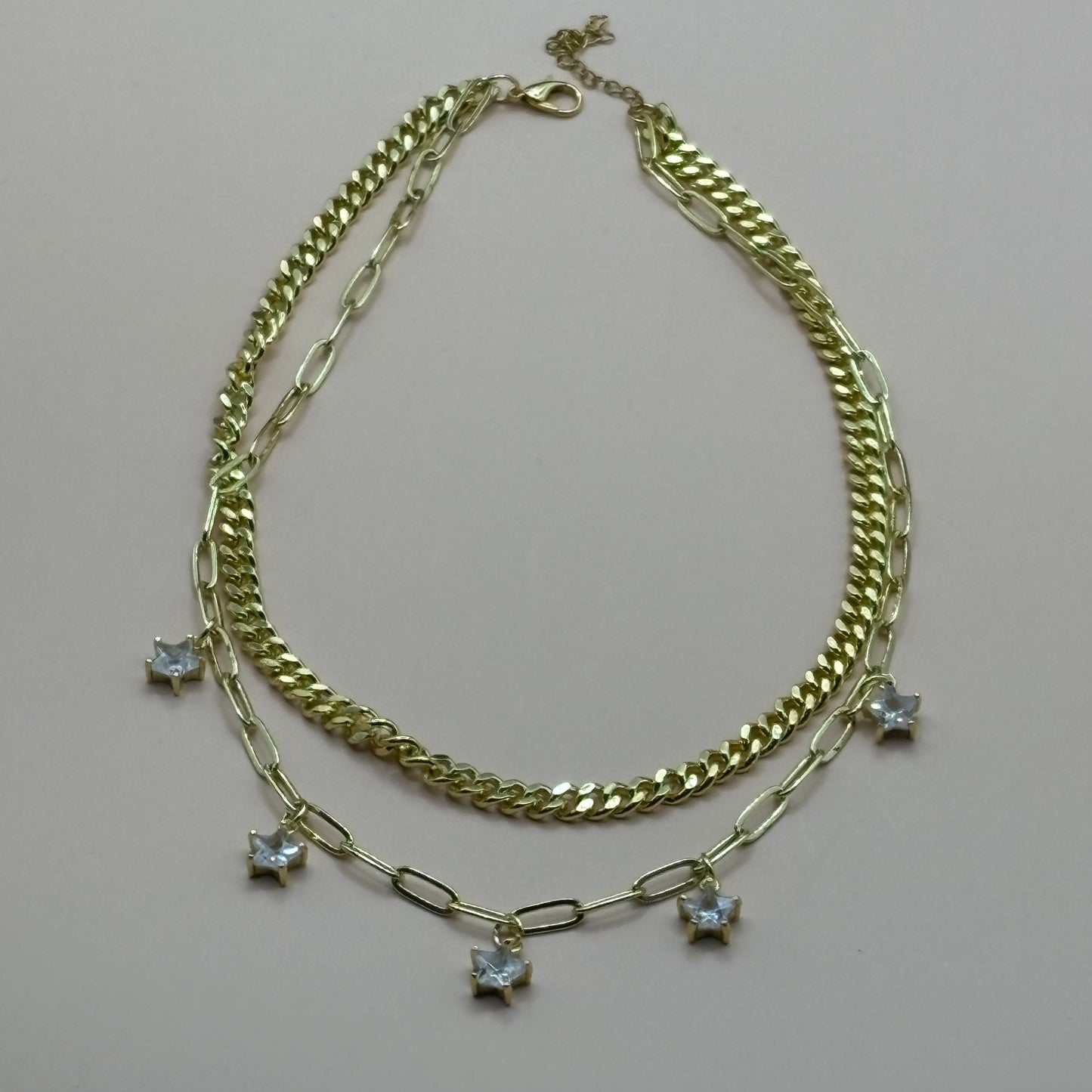 Collar doble estrellas