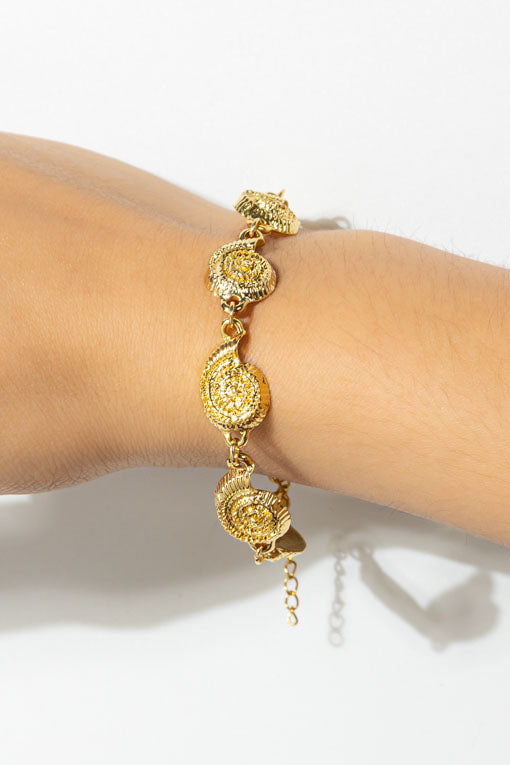 Pulsera caracoles metal