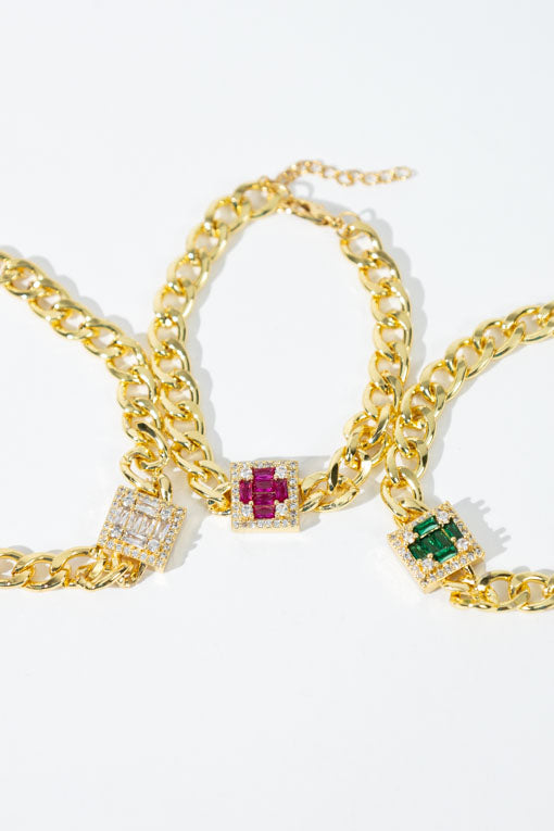 Pulsera Laura (Blanco, rosa y verde)