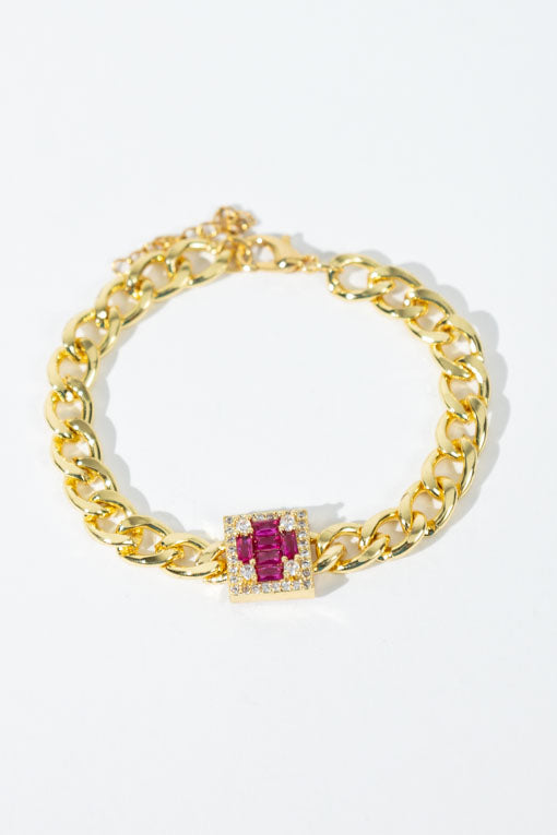 Pulsera Laura (Blanco, rosa y verde)