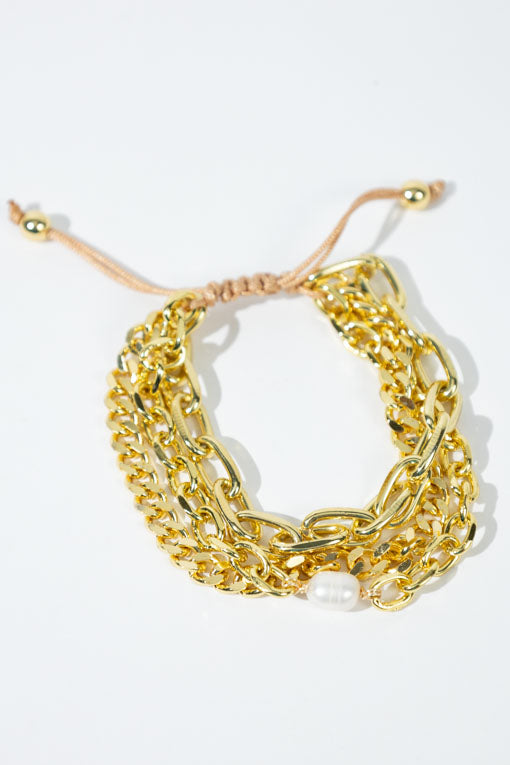 Pulsera triple cadena