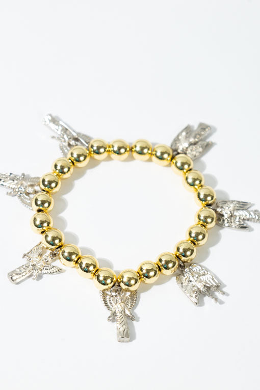 Pulsera arcangeles plateados