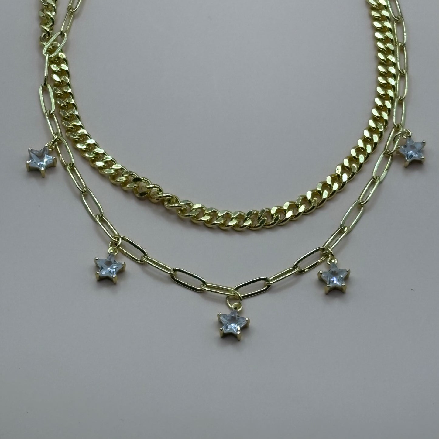 Collar doble estrellas